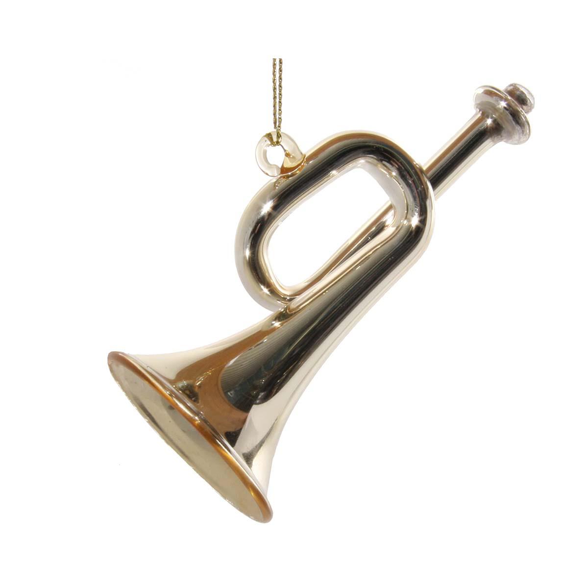 Glass Trumpet Gold 12,5Cm