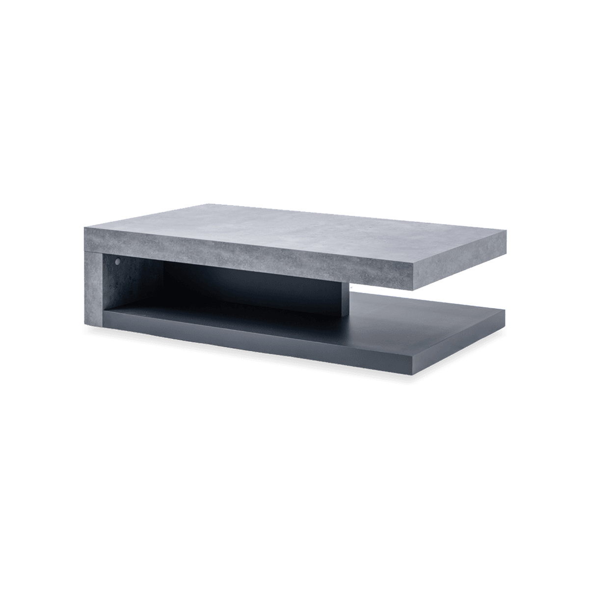 Detroit Table - Concrete Look/Pure Black
