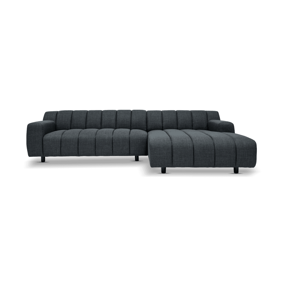 Oakland 2.5 Seater Sofa With Right Chaise longue, Dark Grey