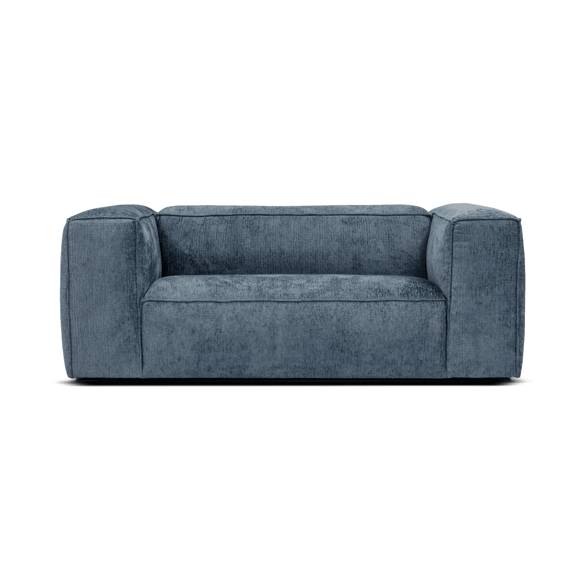 Plush 2 Seater Sofa, Light Blue