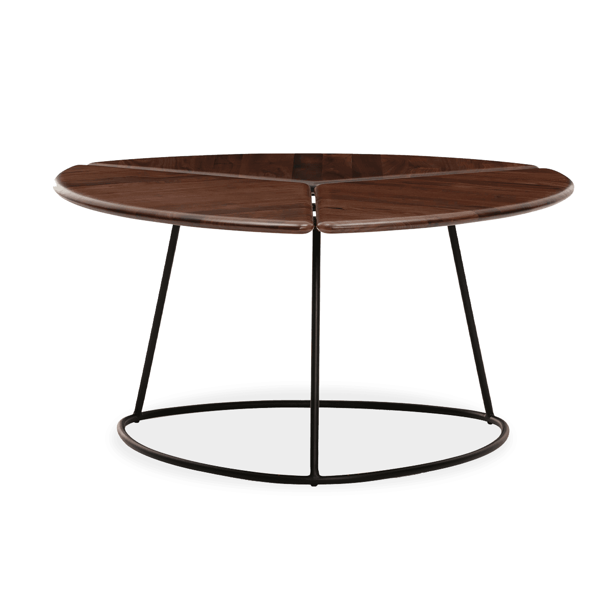 Shard Coffee Table With Split,Solid Walnut