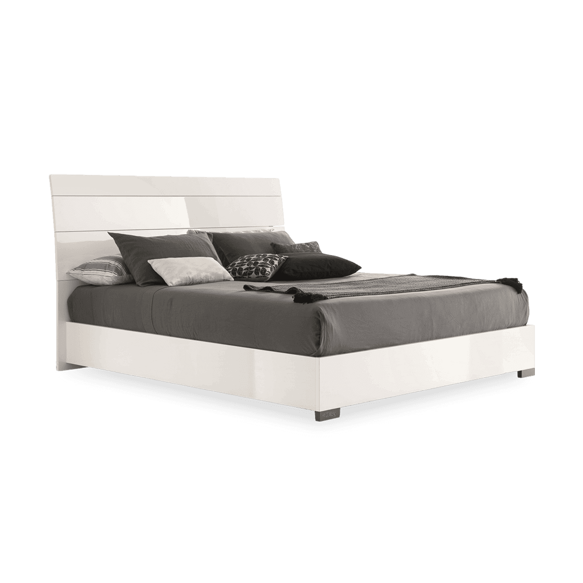 Costa Blanca Ks Bed - White High Gloss