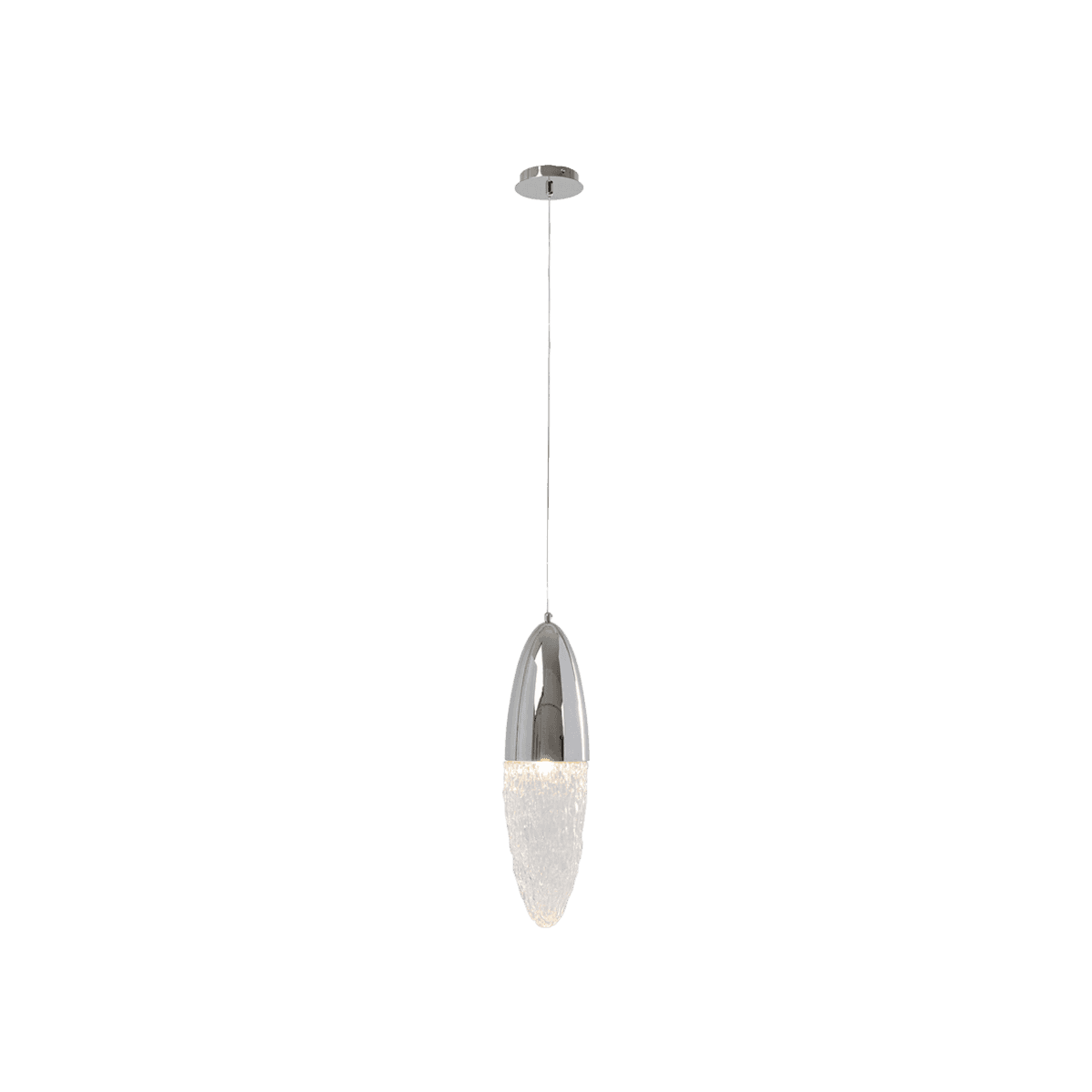 Pendant Lamp Frozen Chrome Ã˜17Cm (Excluding Bulb)