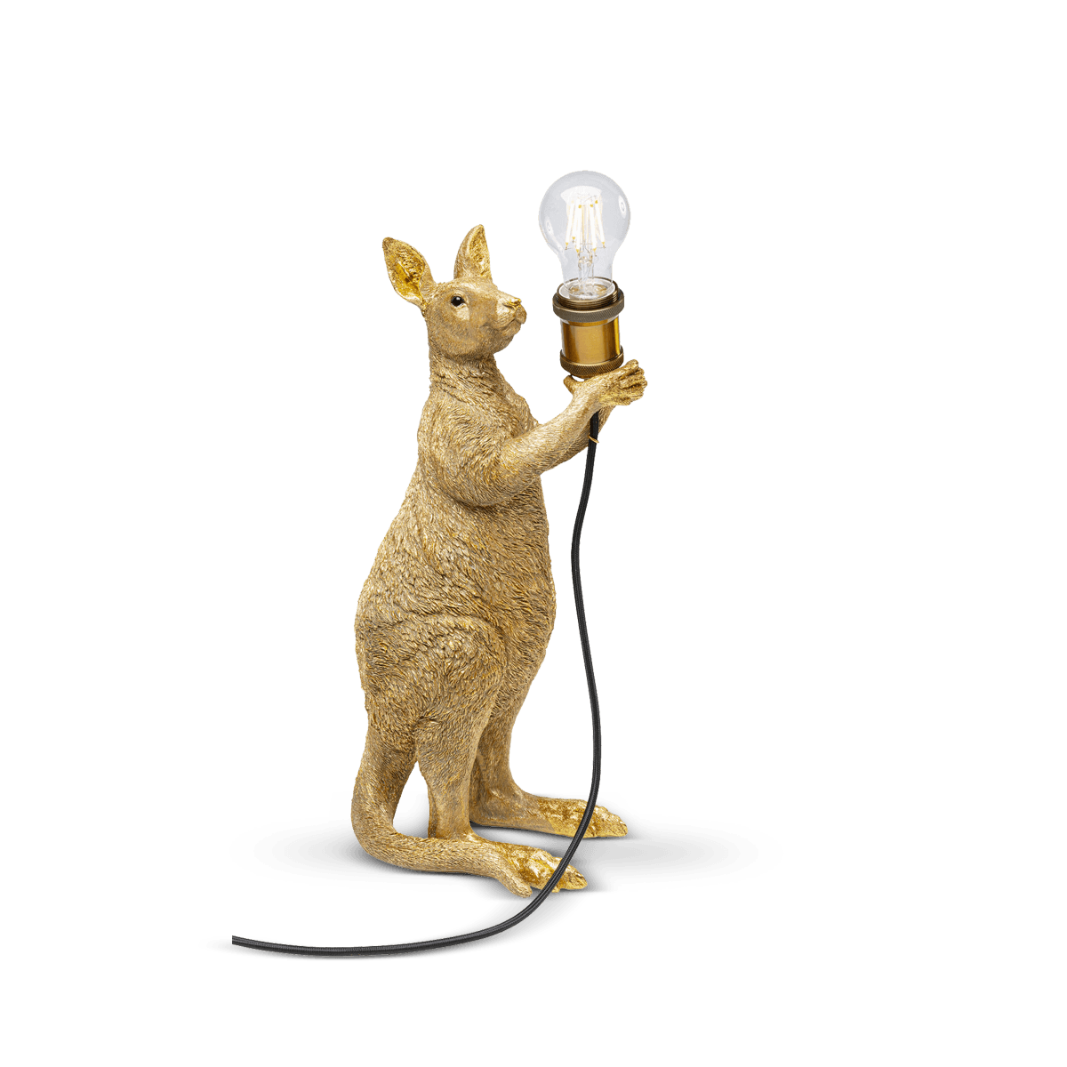 Table Lamp Animal Kangaroo Gold 46Cm  (Excluding Bulb)