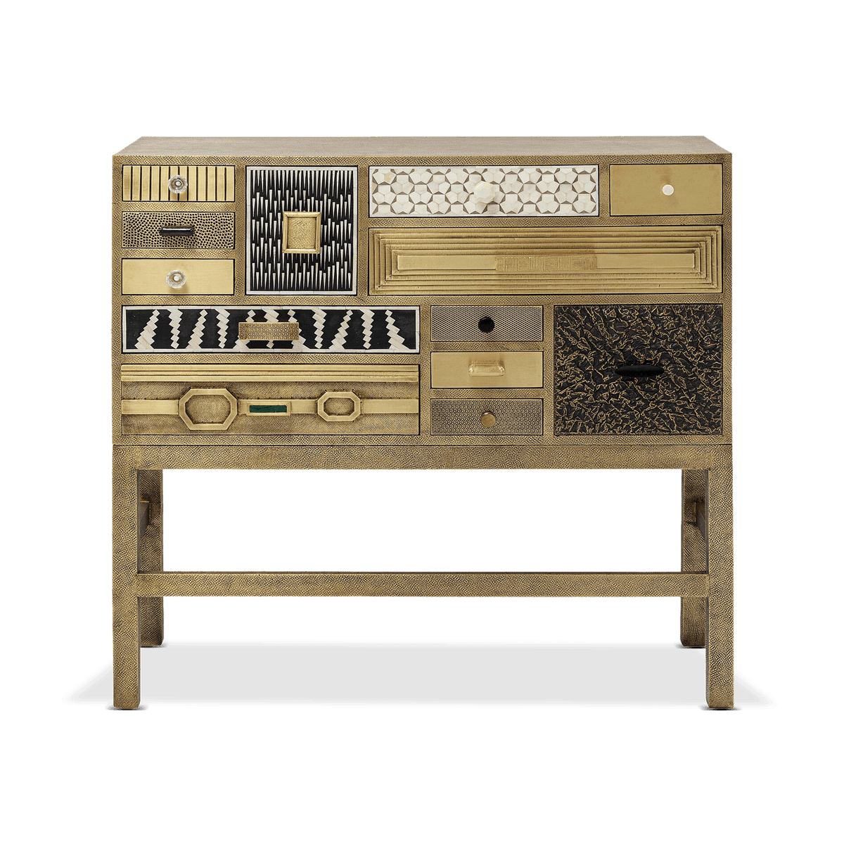 High Dresser Chalet Gold 13 Drawers
